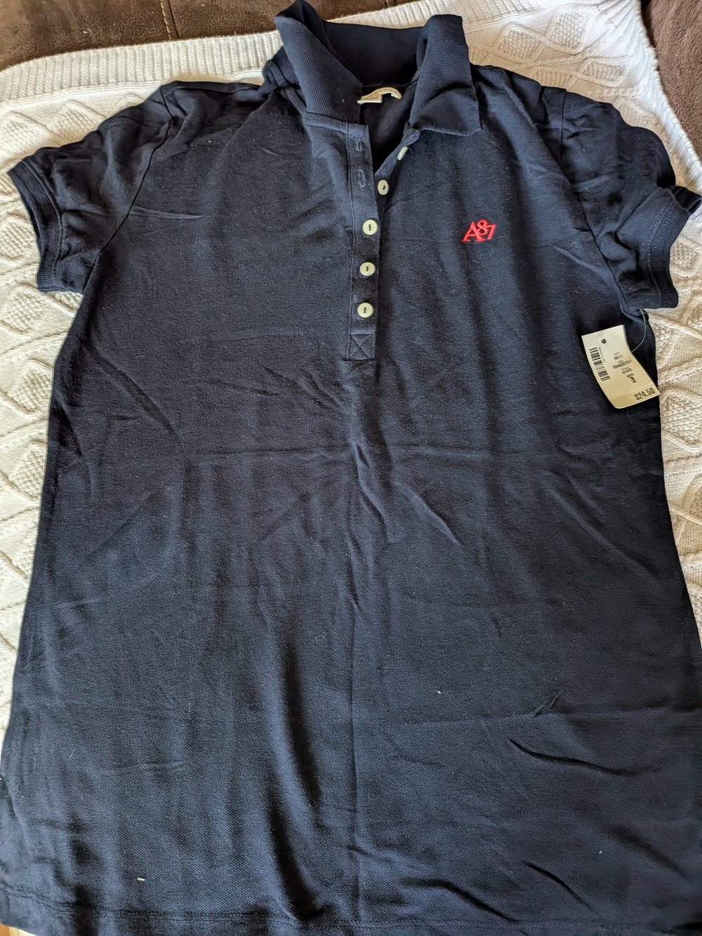 Aeropostale Black Polo-Style Women's Skirt with Red Logo